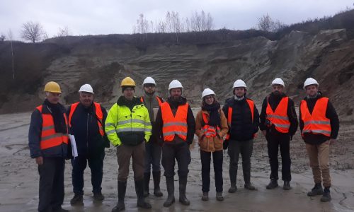 photo de groupe dans la carrière de Bierbeek